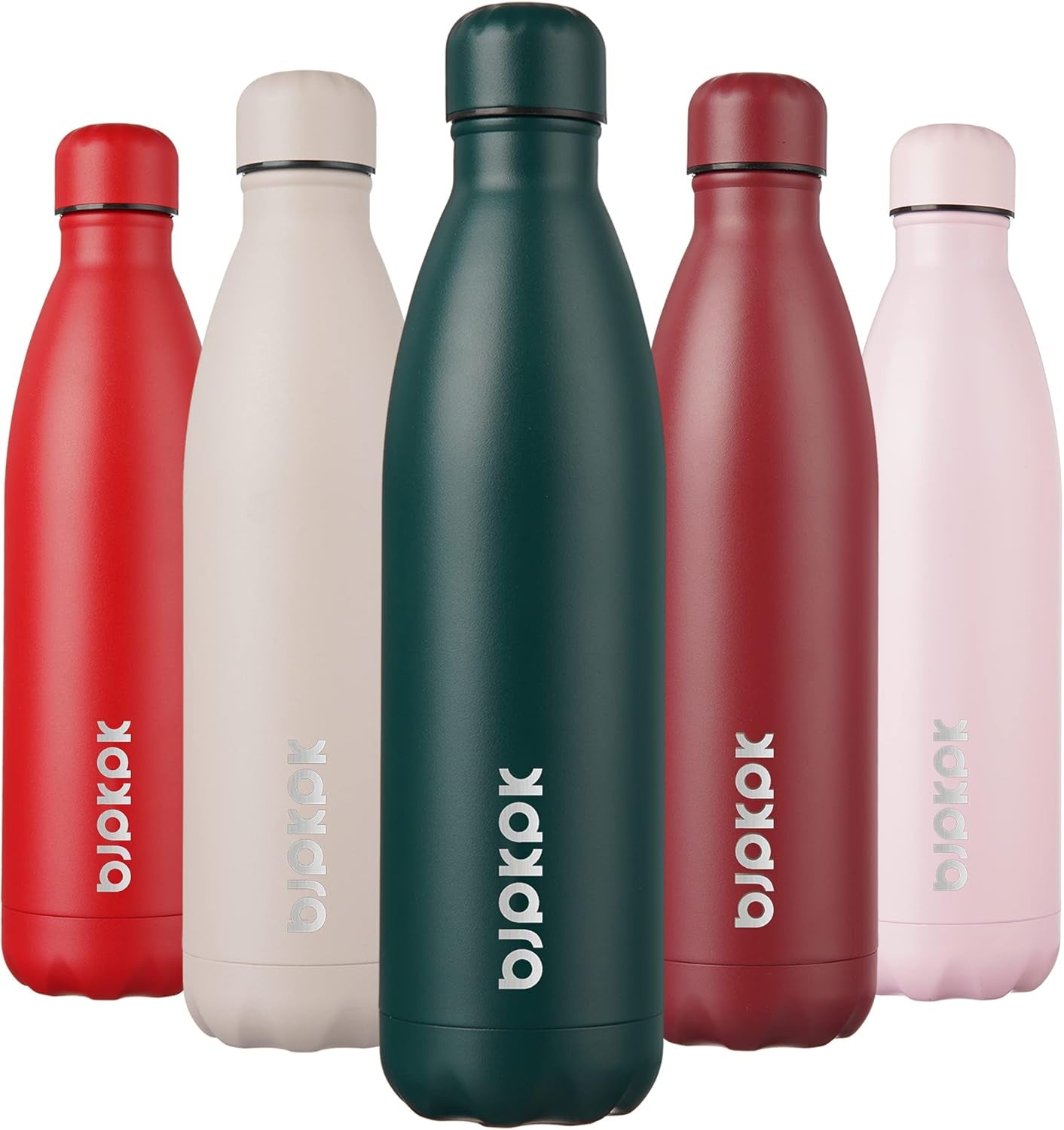 17Oz Insulated Stainless Steel Water Bottles,Sports Water Bottles Keep Cold for 24 Hours and Hot for 12 Hours,Bpa Free for Travel,Brick Red