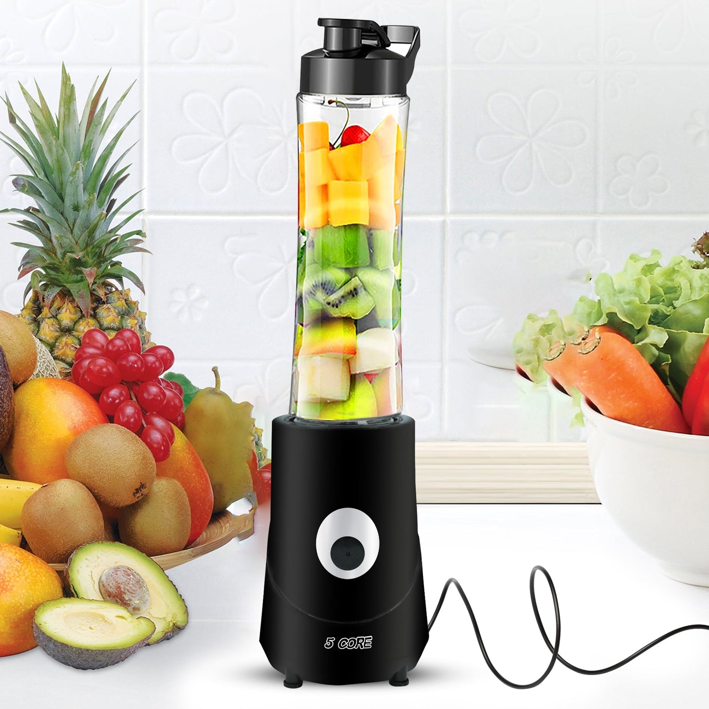 5Core Portable Personal Blender for Kitchen 20Oz Capacity 160W
