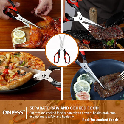 Tbrand Ultra Sharp Kitchen Shears Heavy Duty Multi Purpose Scissors Kitchen Accessories 2-Pack for Chicken,Poultry,Fish,Meat,Vegetables