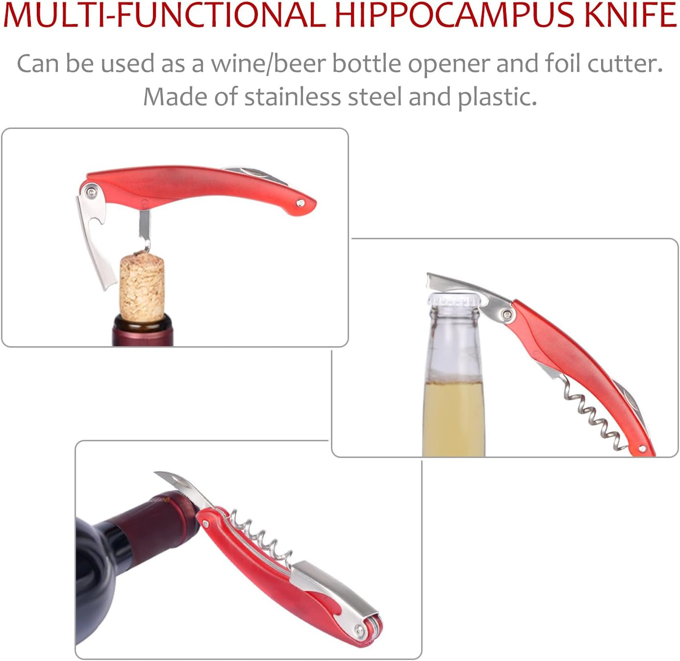 Wine Accessories Valentine Gift Set, 5 Pcs Deluxe Wine Corkscrew Opener Sets Bottle Shape in Elegant Gift Box, Wine Valentines Day Gifts for Women Men