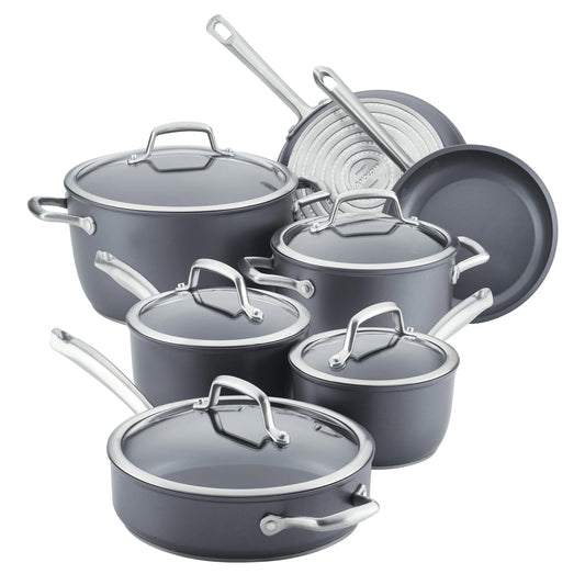Accolade 12 Piece Nonstick Pots and Pans, Moonstone