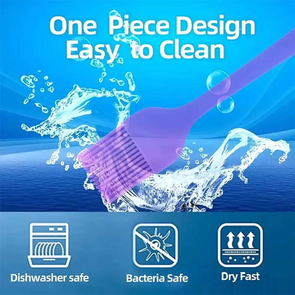 Silicone Barbeque Brush Cooking BBQ Basting Brush Upgrade Heat Resistant Pastry Brushes Oil Brush Cooking Baking and Grilling