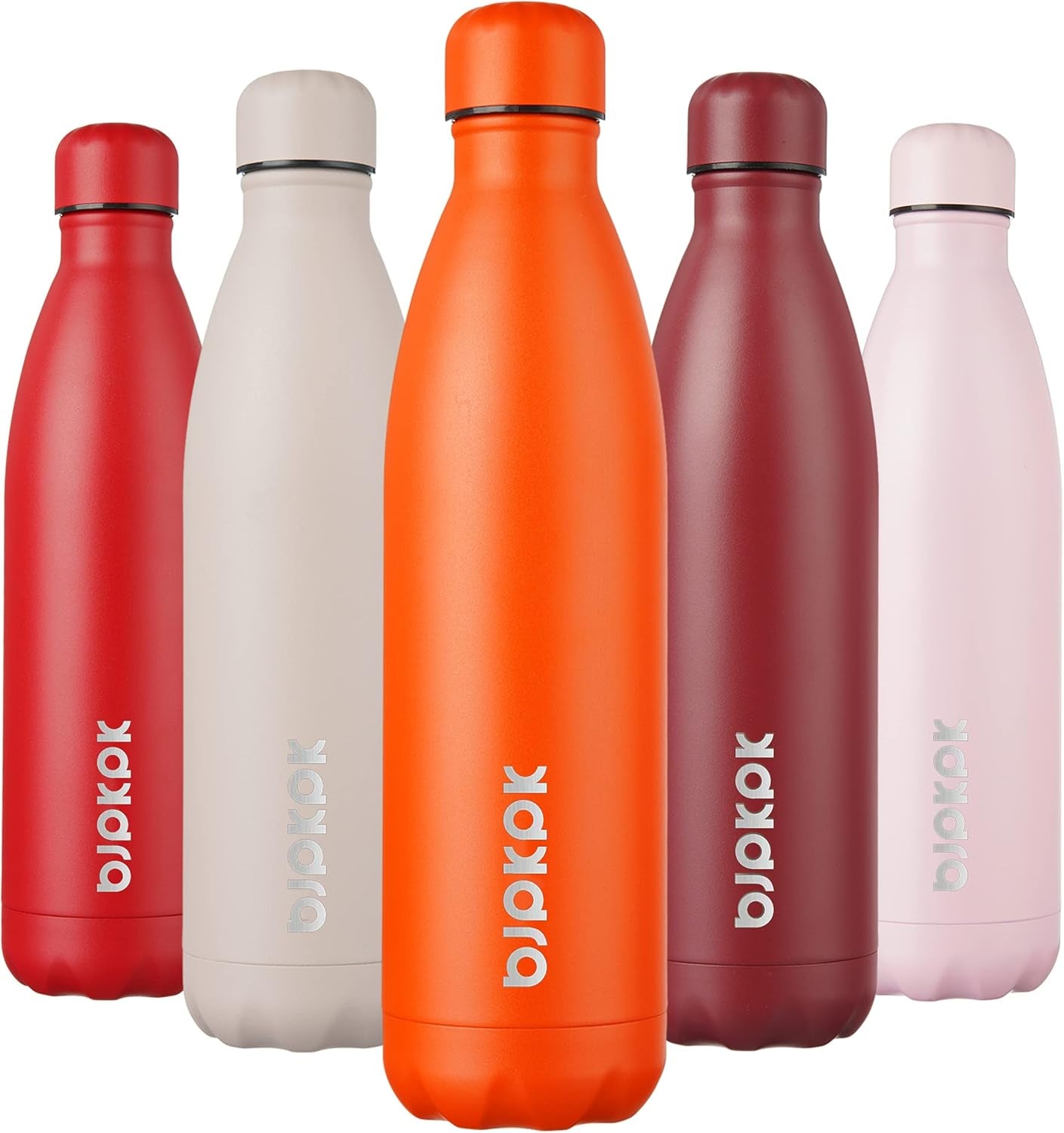 17Oz Insulated Stainless Steel Water Bottles,Sports Water Bottles Keep Cold for 24 Hours and Hot for 12 Hours,Bpa Free for Travel,Brick Red