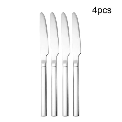 4Pcs/16Pcs Stainless Steel Cutlery Set Steak Cutlery Spoon for Dessert Dinner Party Applicable to Restaurants