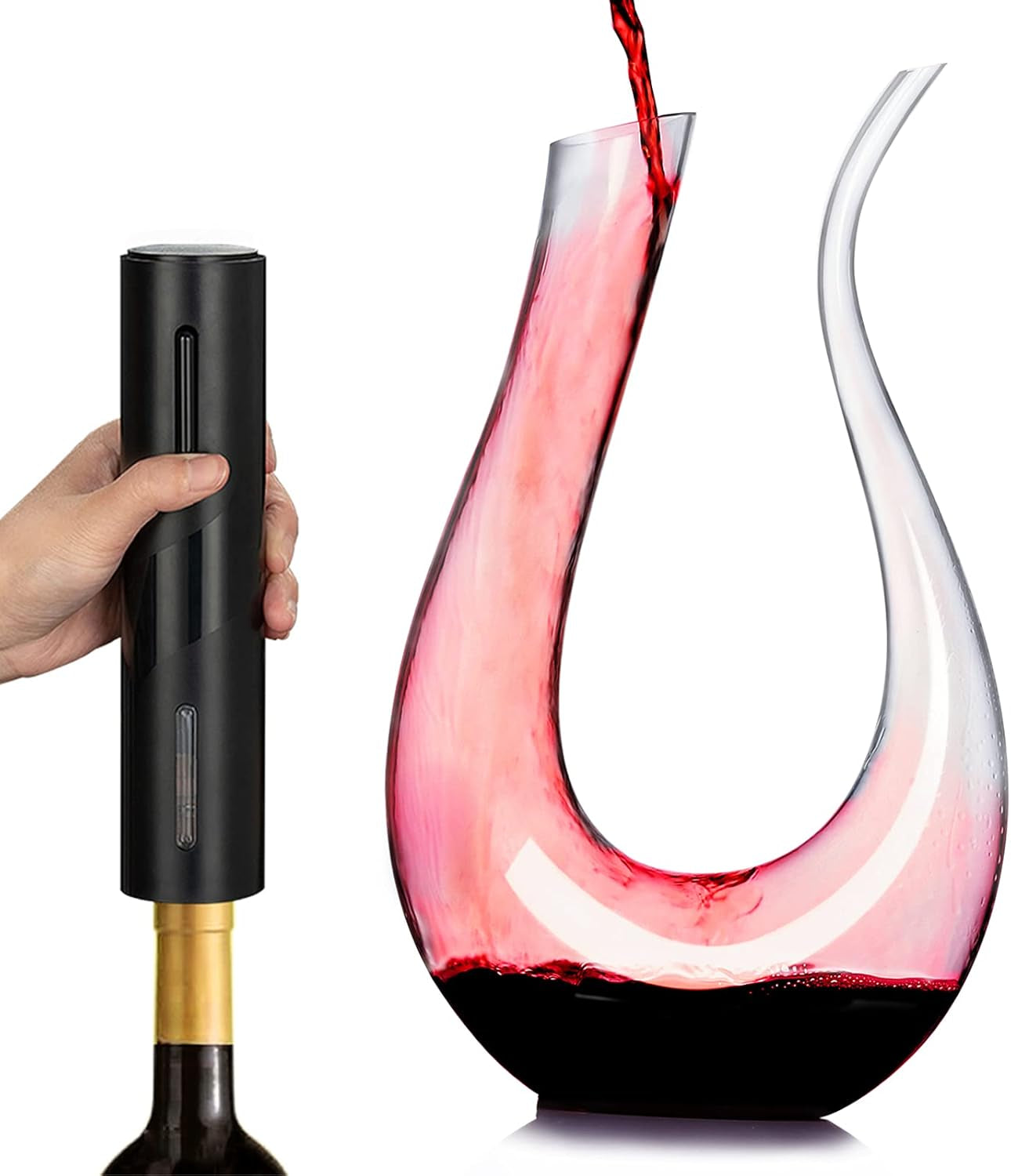Wine Decanter by  - 50 OZ Crystal Red Wine Aerator Decanter,Wine Carafe for Home Bar,Unique Wedding Gifts and Birthday Gifts for Women