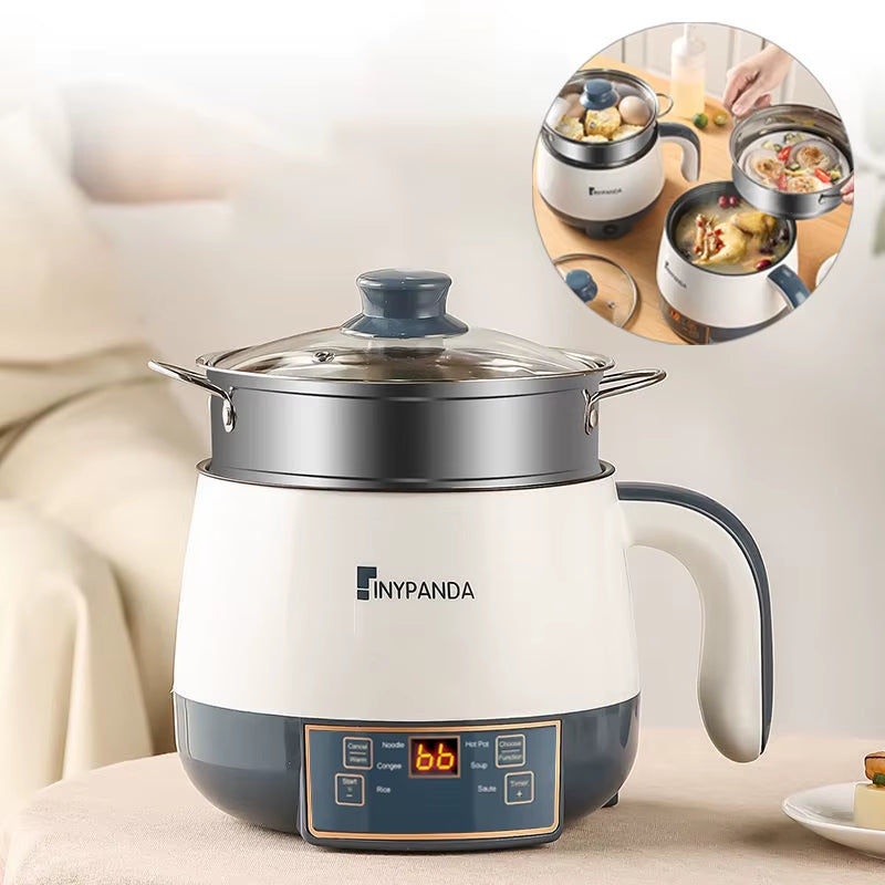 Multifunctional Electric Rice Cooking Machine Household Cook Porridge Soup Cooking Hot Pot Non-Stick Pan Student Dormitory