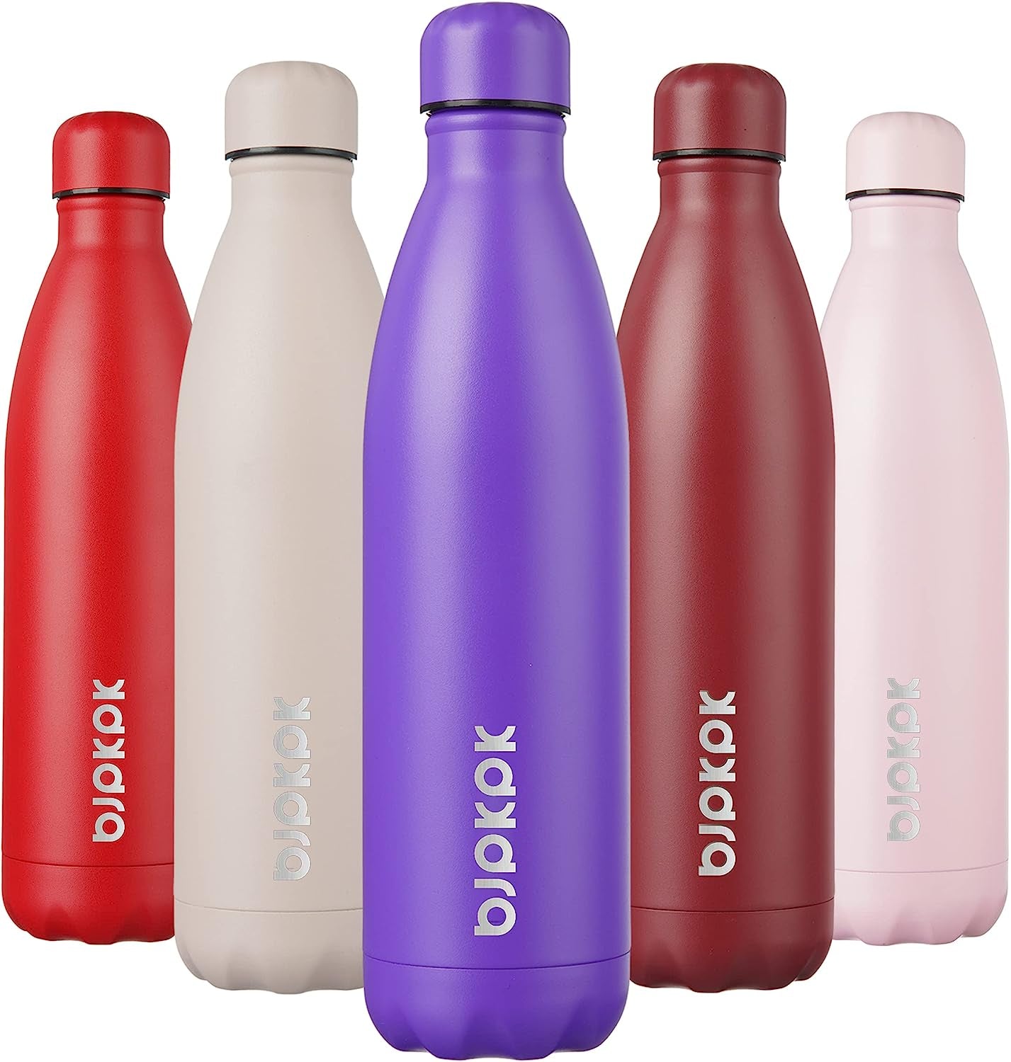 17Oz Insulated Stainless Steel Water Bottles,Sports Water Bottles Keep Cold for 24 Hours and Hot for 12 Hours,Bpa Free for Travel,Brick Red