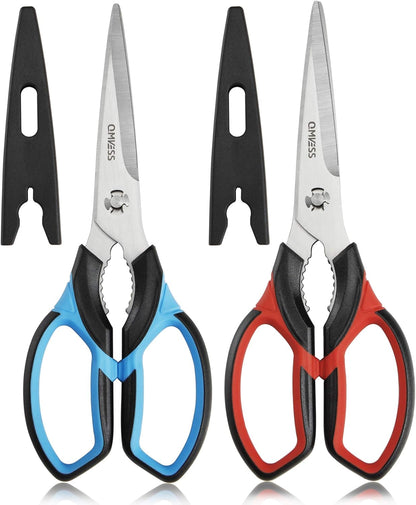 Tbrand Ultra Sharp Kitchen Shears Heavy Duty Multi Purpose Scissors Kitchen Accessories 2-Pack for Chicken,Poultry,Fish,Meat,Vegetables
