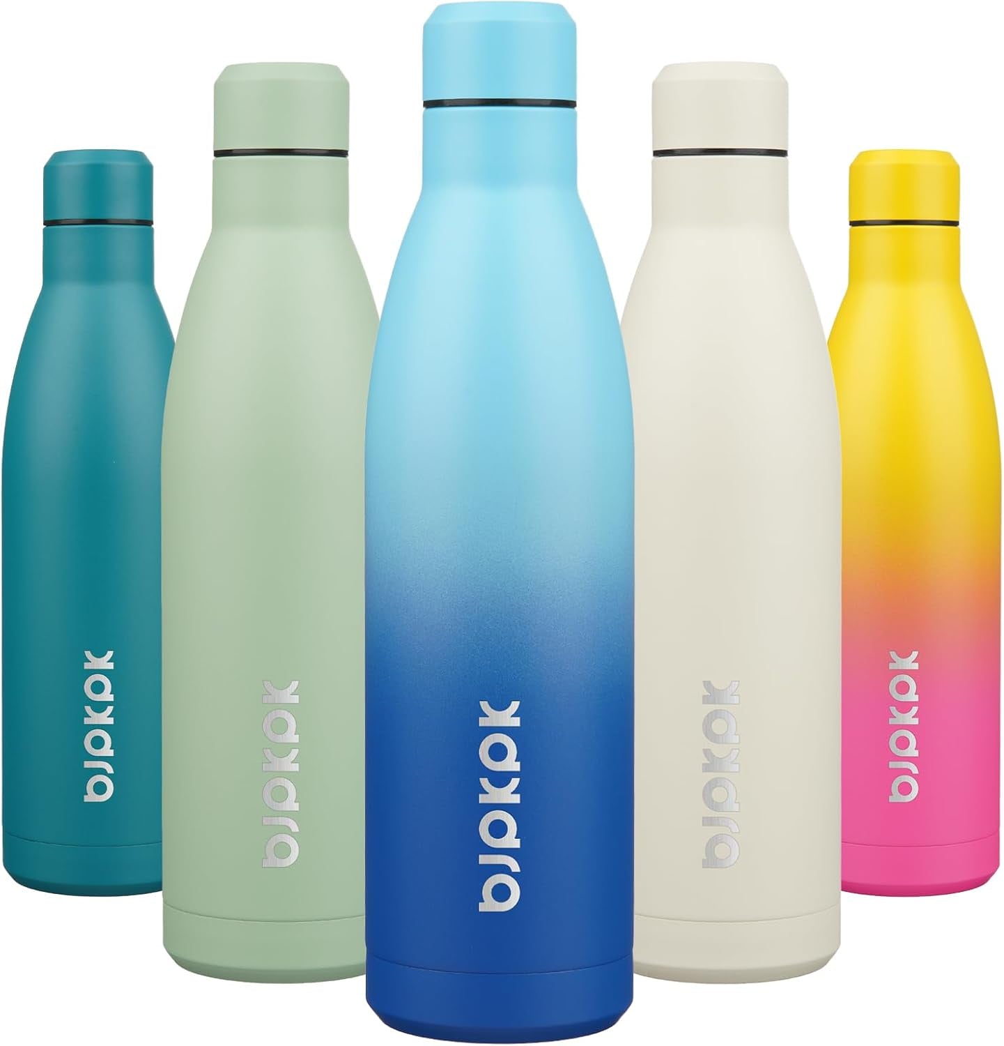 17Oz Insulated Stainless Steel Water Bottles,Sports Water Bottles Keep Cold for 24 Hours and Hot for 12 Hours,Bpa Free for Travel,Goldenrod
