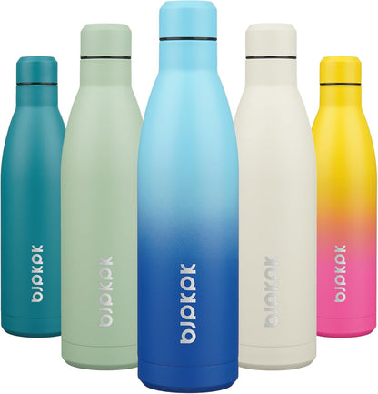 17Oz Insulated Stainless Steel Water Bottles,Sports Water Bottles Keep Cold for 24 Hours and Hot for 12 Hours,Bpa Free for Travel,Goldenrod