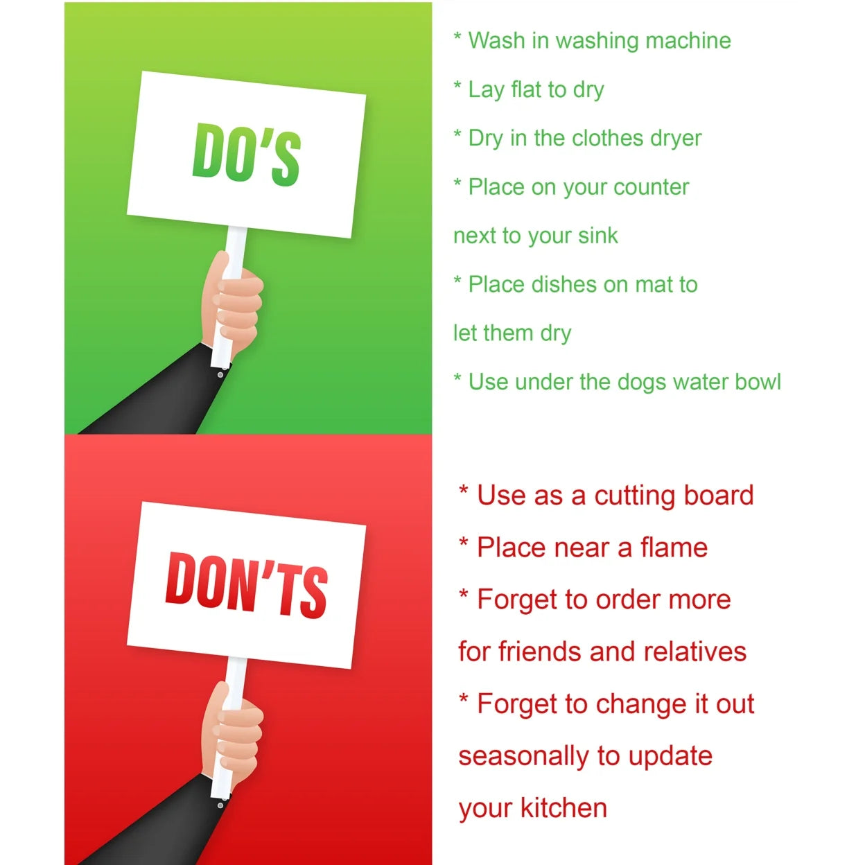 Pots and Pans Welcome Dish Drying Mat