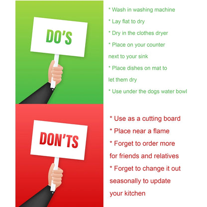 Pots and Pans Welcome Dish Drying Mat