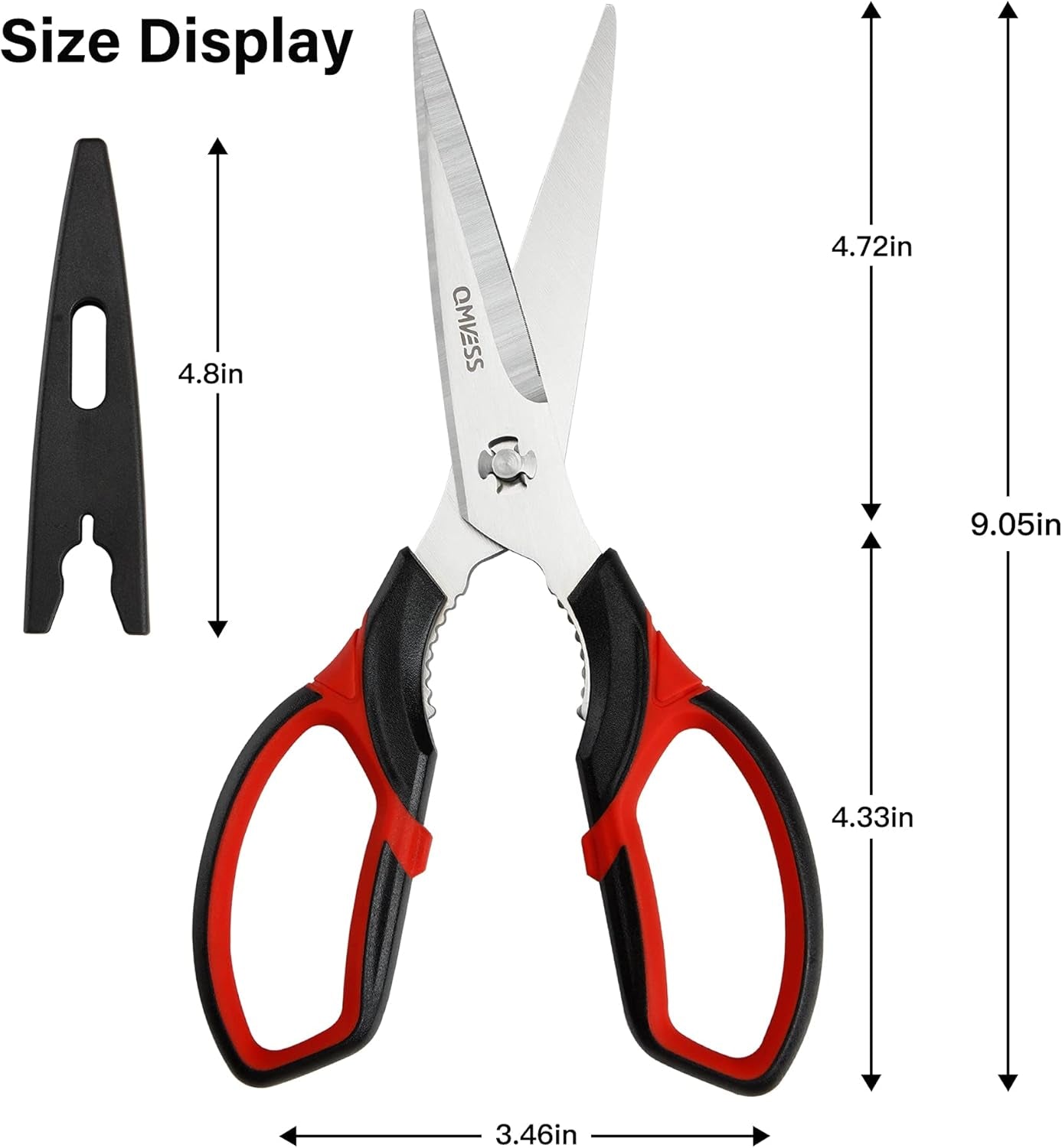 Tbrand Ultra Sharp Kitchen Shears Heavy Duty Multi Purpose Scissors Kitchen Accessories 2-Pack for Chicken,Poultry,Fish,Meat,Vegetables