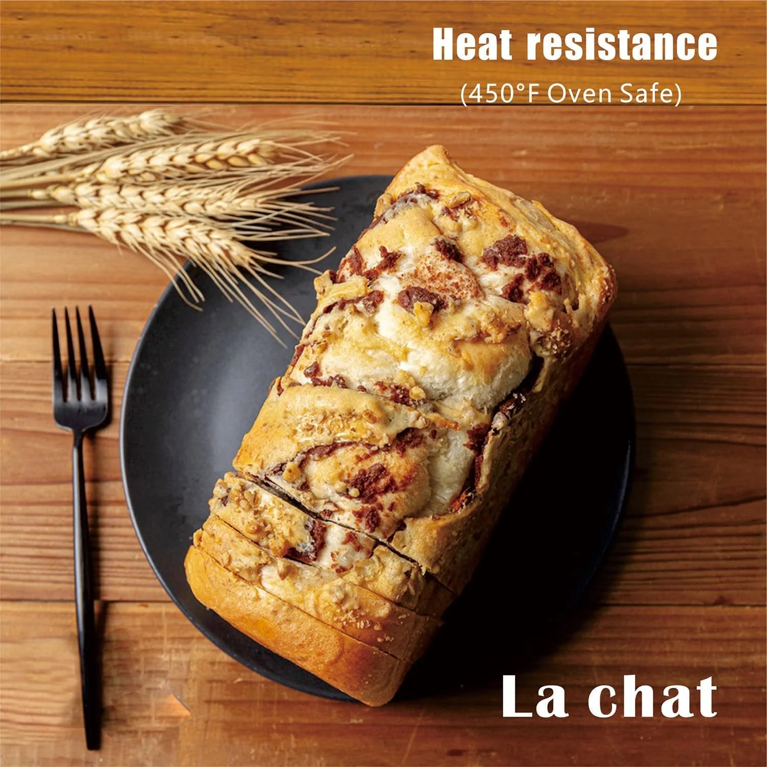 6 Pieces Bakeware Sets, Baking Pans Set, Nonstick Oven Pan for Kitchen with Wider Grips with Square Cake Pan, Loaf Pan, Muffin Pan, Cookie Sheet, 2 Pizza Pans