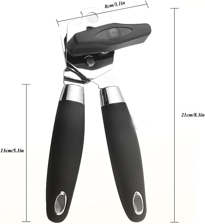 Manual Can Opener, Handheld Comfortable Grip, Multifunction Professional Opener for Beer/Tin/Bottle