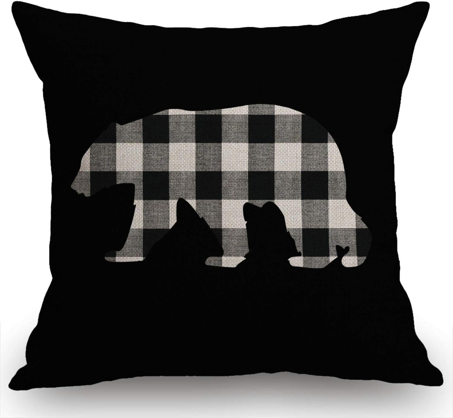 African American Woman Pretty Girl Throw Pillow Cover Cushion Case for Home Decor Sofa Couch 18" X 18" Inch Cotton Linen Farmhouse Decorations