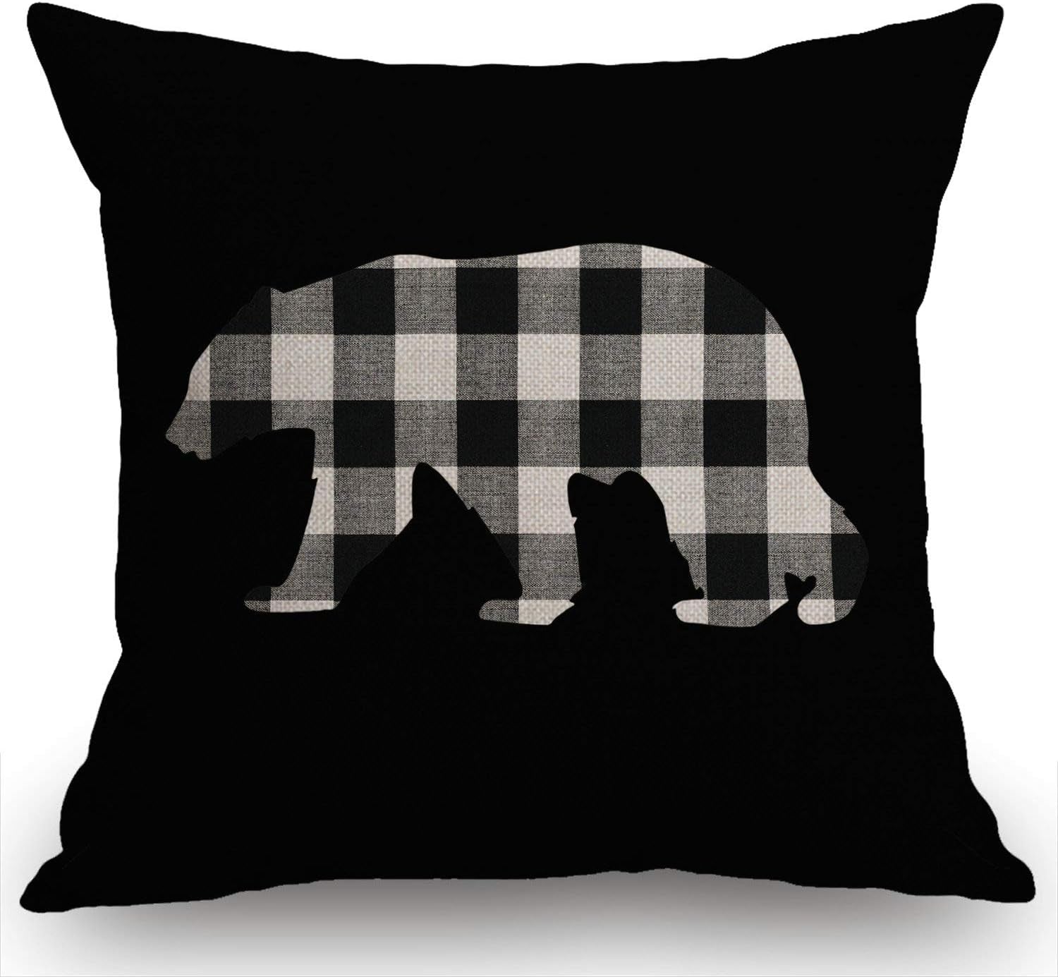 African American Woman Pretty Girl Throw Pillow Cover Cushion Case for Home Decor Sofa Couch 18" X 18" Inch Cotton Linen Farmhouse Decorations