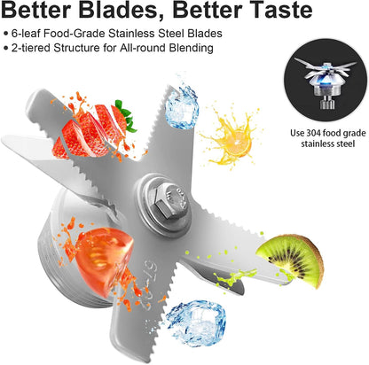 Professional Blender,1500 Watt Commercial Blenders for Kitchen with 70Oz Capacity and Self-Cleaning, Classic Blenders for Shakes and Smoothies, Build-In Pulse, YL-010-B