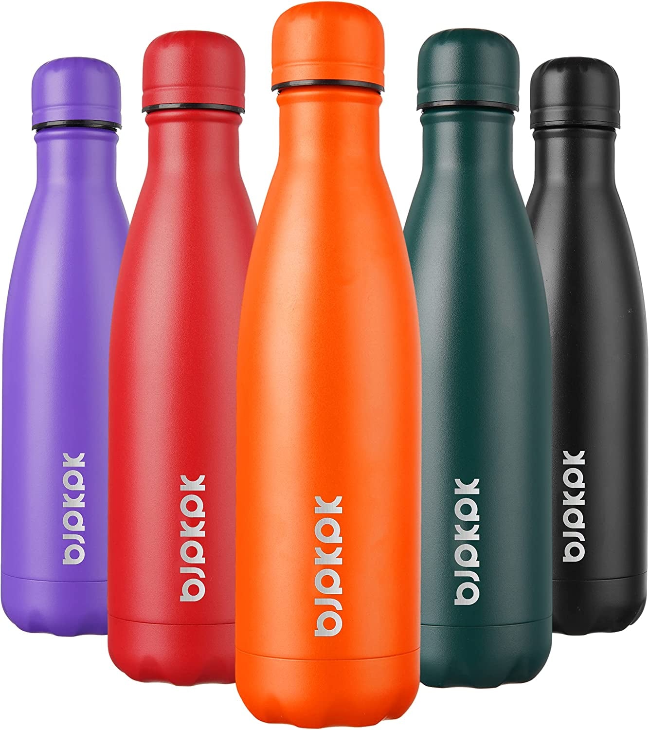 17Oz Insulated Stainless Steel Water Bottles,Sports Water Bottles Keep Cold for 24 Hours and Hot for 12 Hours,Bpa Free for Travel,Brick Red