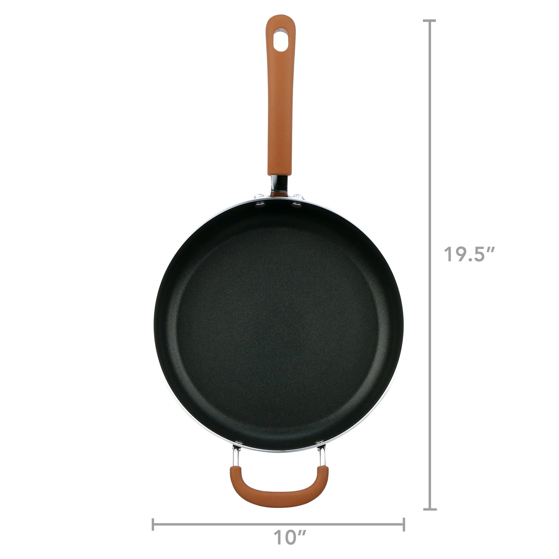 17 Piece Non-Stick Cookware Set, Pots & Pans with Foldable Knob, Space Saving, Stackable, Nylon Tools Set, Induction Base, Brown