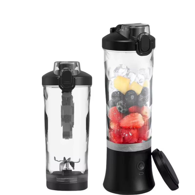 Portable Multifunction Mixer USB Rechargeable Electric Juicer 600Ml Quick Crushing Mixer 2000Mah for Milkshakes and Juice