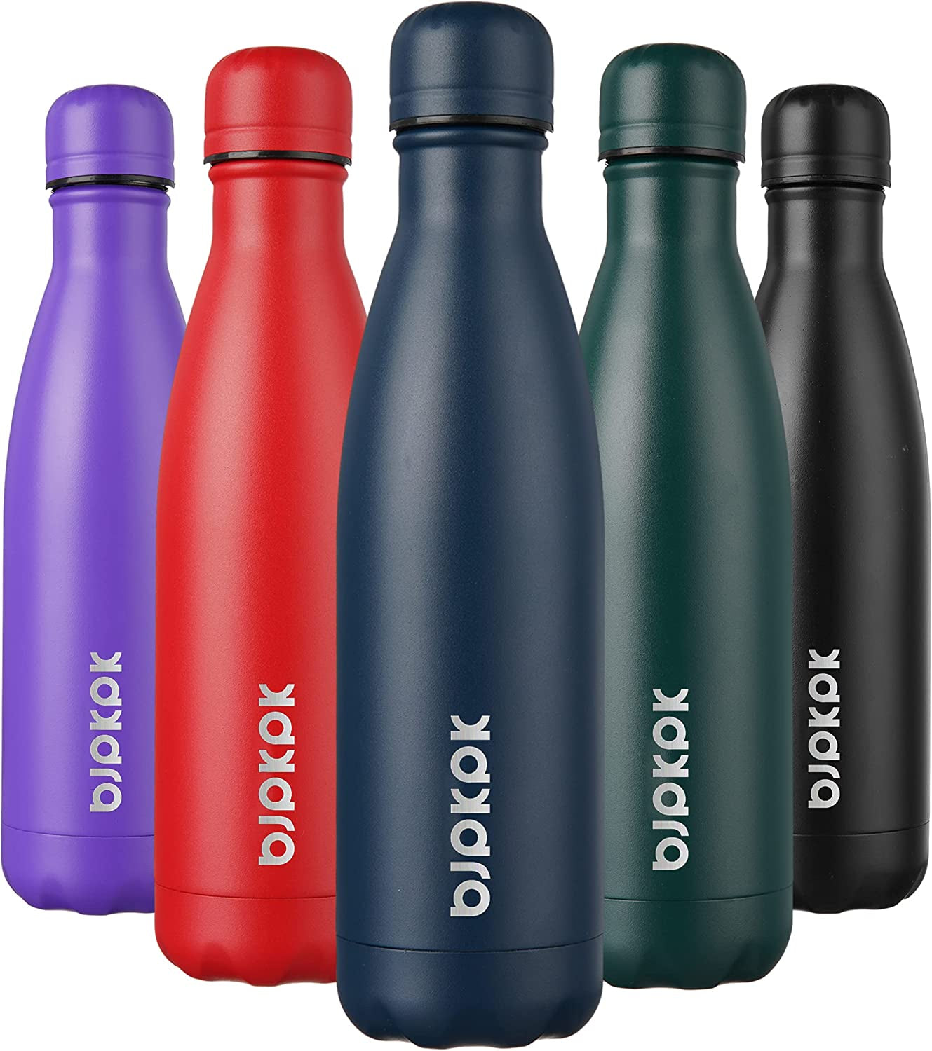 17Oz Insulated Stainless Steel Water Bottles,Sports Water Bottles Keep Cold for 24 Hours and Hot for 12 Hours,Bpa Free for Travel,Brick Red