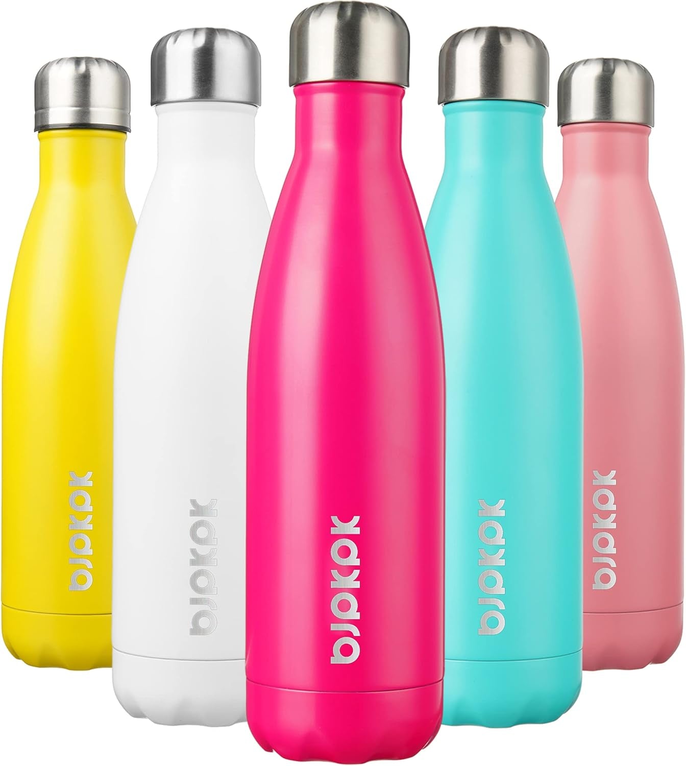 17Oz Insulated Stainless Steel Water Bottles,Sports Water Bottles Keep Cold for 24 Hours and Hot for 12 Hours,Bpa Free for Travel,Goldenrod