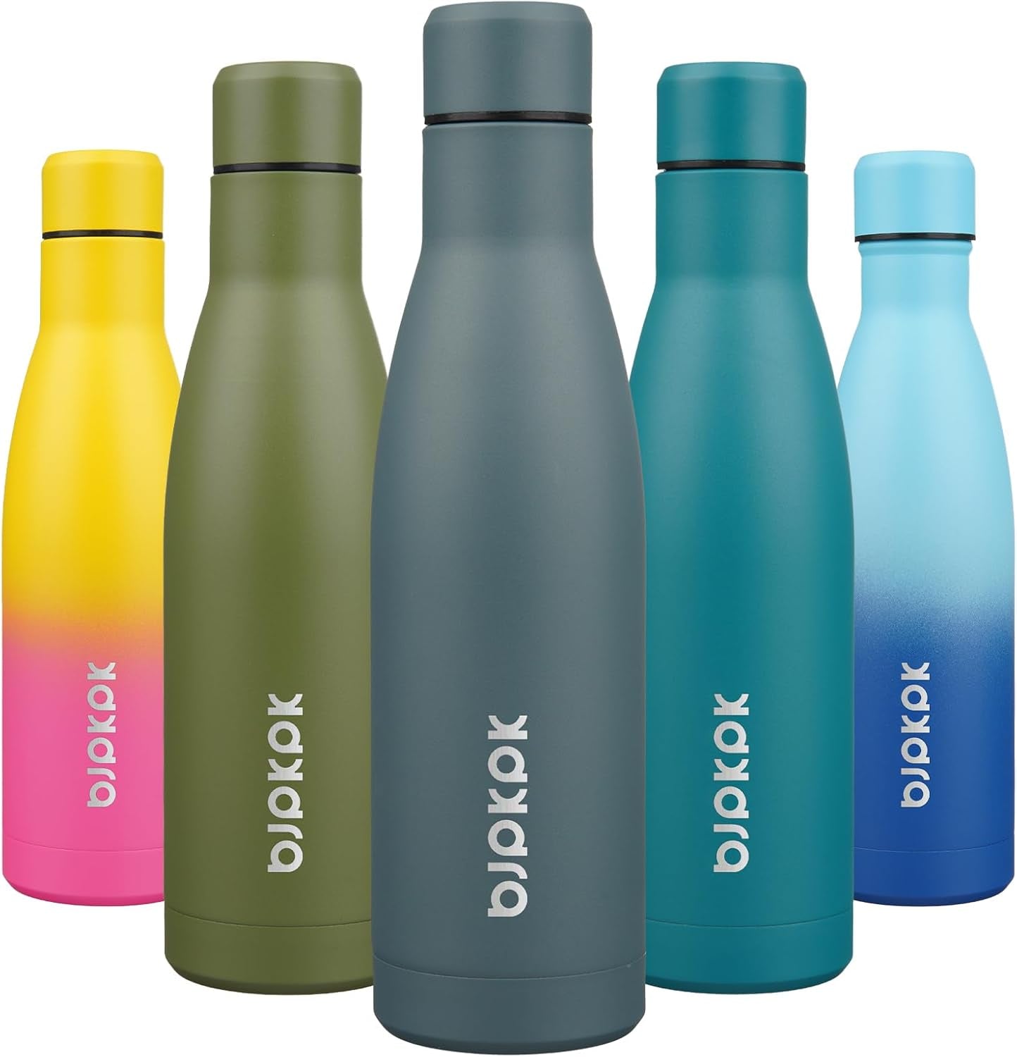 17Oz Insulated Stainless Steel Water Bottles,Sports Water Bottles Keep Cold for 24 Hours and Hot for 12 Hours,Bpa Free for Travel,Goldenrod