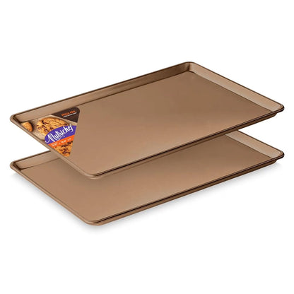 Extra Large Nonstick Rimmed Cookie and Baking Sheets, Set of 2