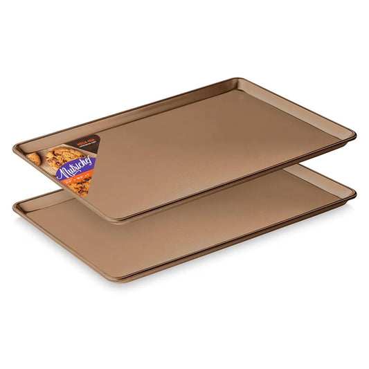 Extra Large Nonstick Rimmed Cookie and Baking Sheets, Set of 2