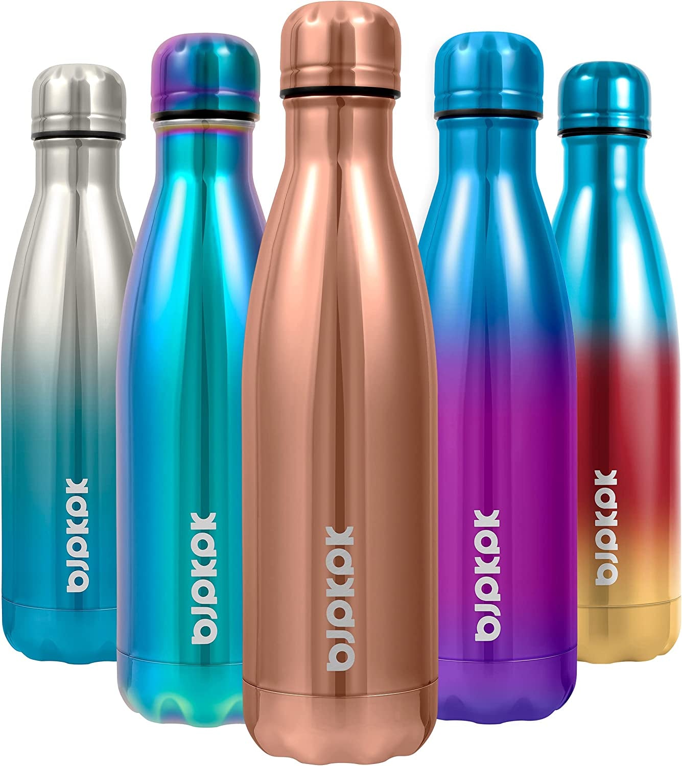 17Oz Insulated Stainless Steel Water Bottles,Sports Water Bottles Keep Cold for 24 Hours and Hot for 12 Hours,Bpa Free for Travel,Brick Red