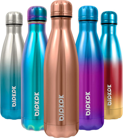 17Oz Insulated Stainless Steel Water Bottles,Sports Water Bottles Keep Cold for 24 Hours and Hot for 12 Hours,Bpa Free for Travel,Goldenrod