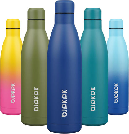 17Oz Insulated Stainless Steel Water Bottles,Sports Water Bottles Keep Cold for 24 Hours and Hot for 12 Hours,Bpa Free for Travel,Goldenrod