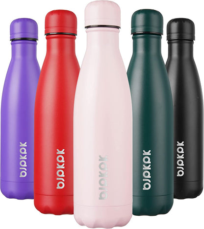 17Oz Insulated Stainless Steel Water Bottles,Sports Water Bottles Keep Cold for 24 Hours and Hot for 12 Hours,Bpa Free for Travel,Brick Red
