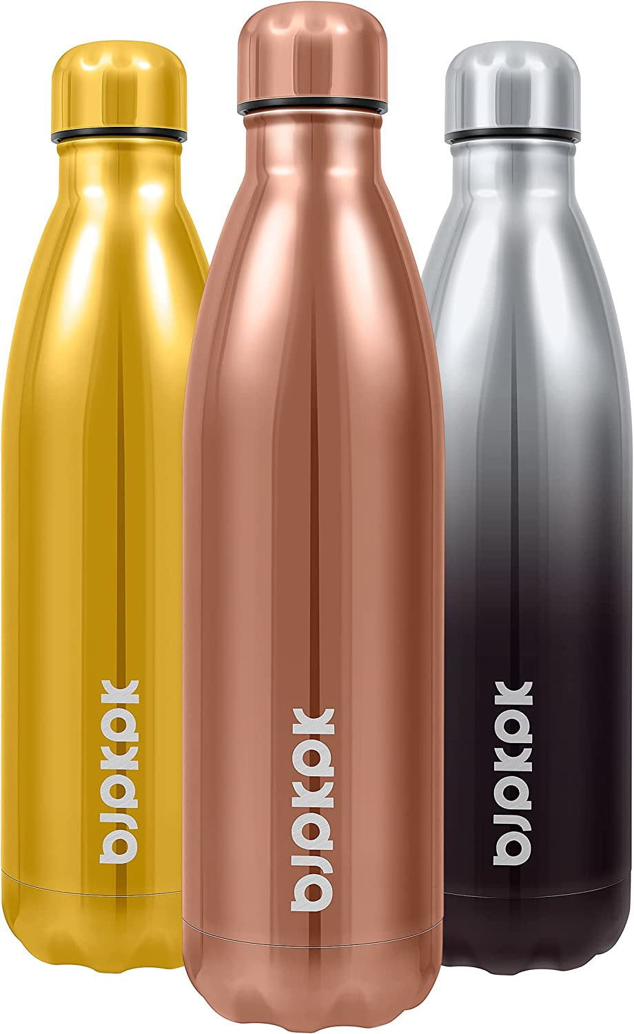 17Oz Insulated Stainless Steel Water Bottles,Sports Water Bottles Keep Cold for 24 Hours and Hot for 12 Hours,Bpa Free for Travel,Goldenrod