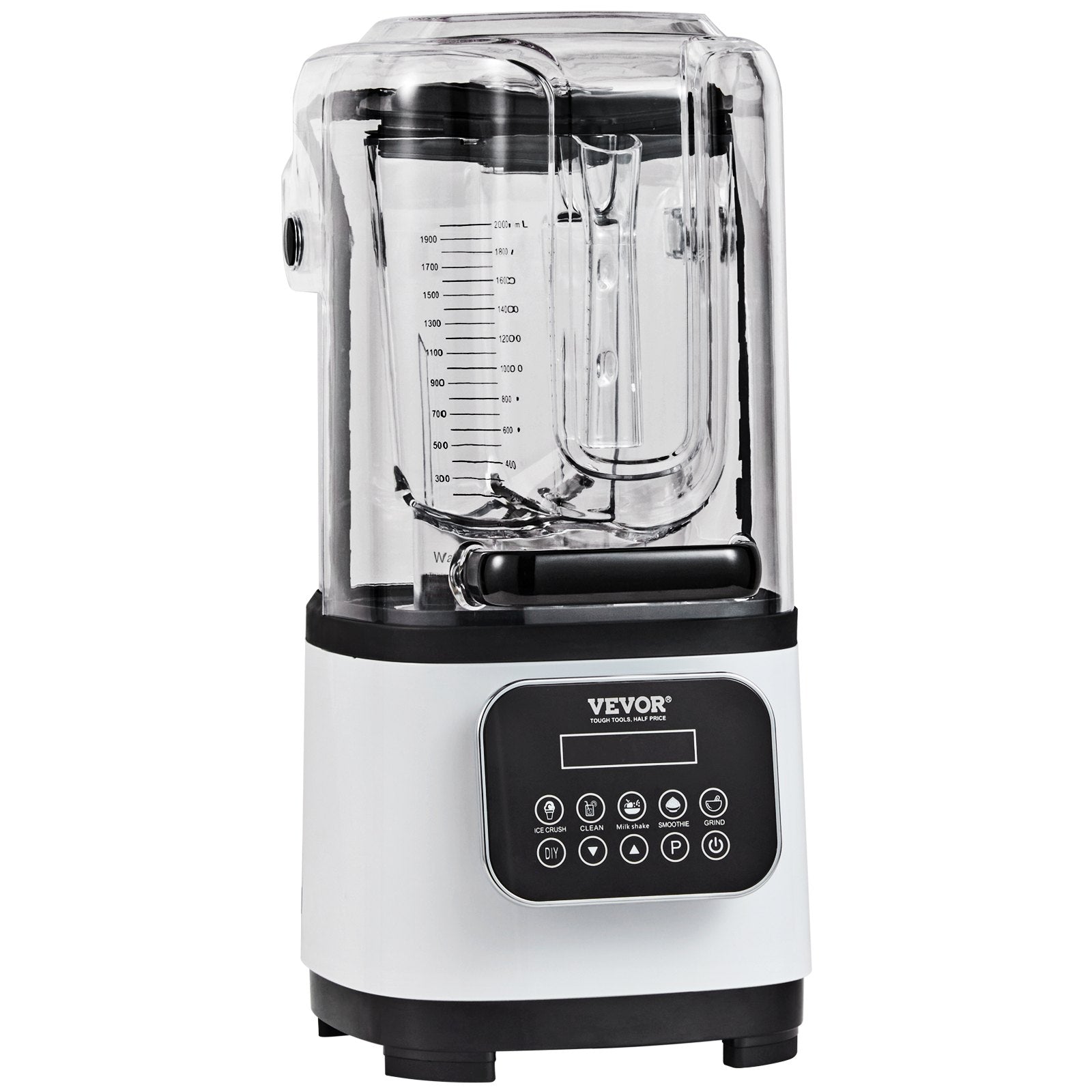 Professional Blender with Shield, Commercial Countertop Blenders, White