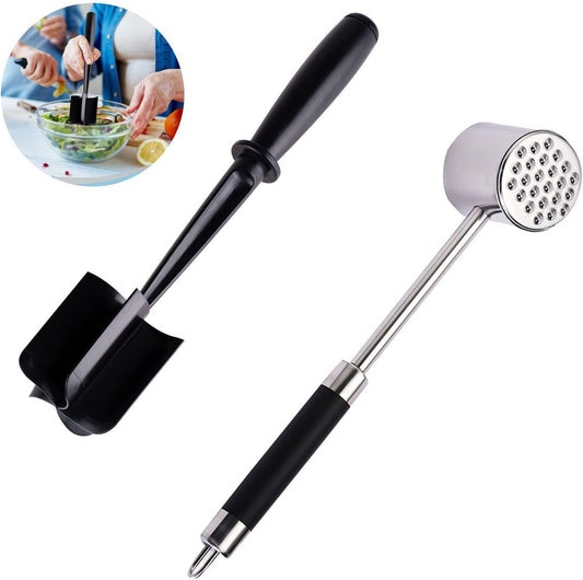 Kitchen Hamburger Meat Chopper Versatile Meat Masher and Tenderizer Hammer Kitchen Tool Heavy Duty Meat Pounder