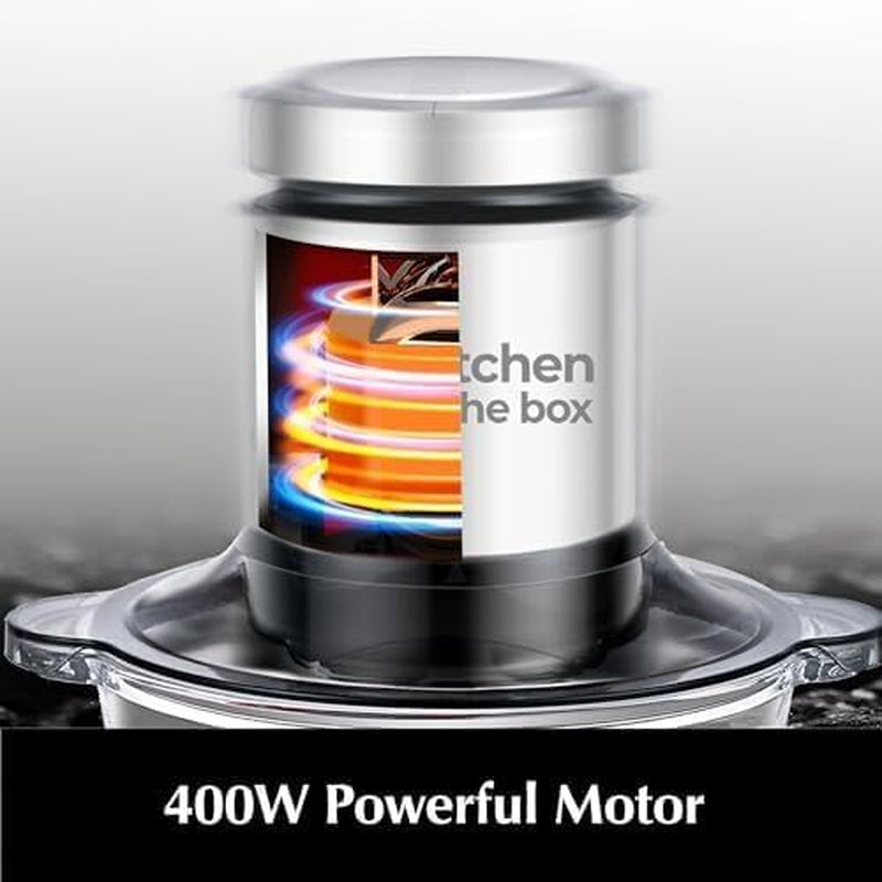 Mini Food Processors 400W Powerful Meat Grinder & Chopper Electric Vegetable