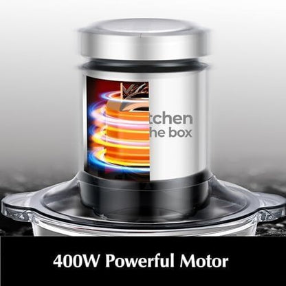 Mini Food Processors 400W Powerful Meat Grinder & Chopper Electric Vegetable