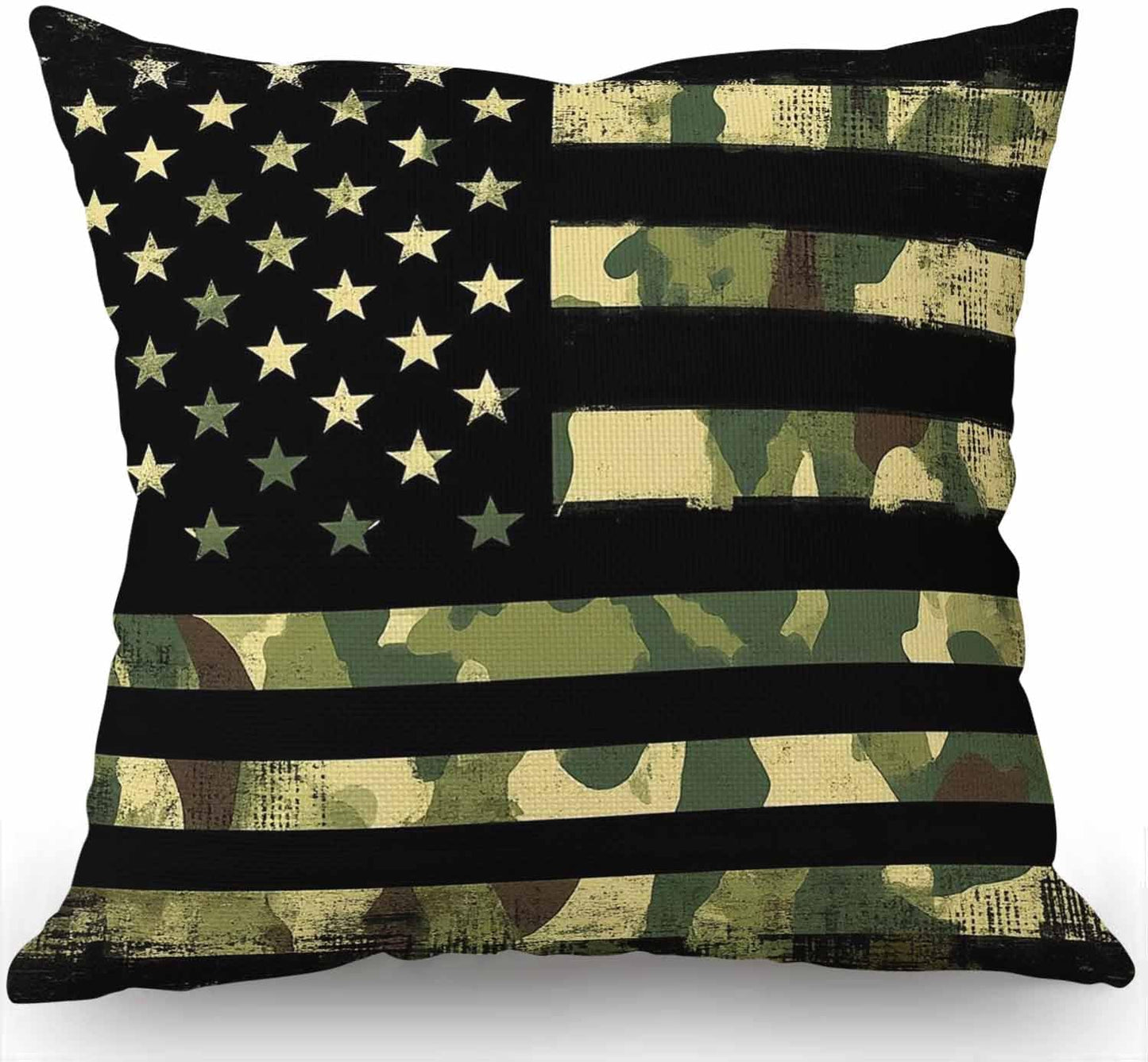 African American Woman Pretty Girl Throw Pillow Cover Cushion Case for Home Decor Sofa Couch 18" X 18" Inch Cotton Linen Farmhouse Decorations