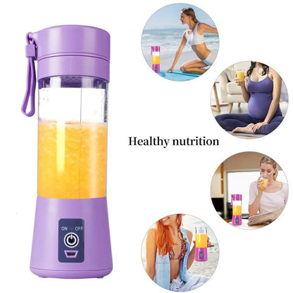 Portable Blenders Individual Juicer for Shakes Fruit Juicer USB Rechargeable with 6 Blades Handheld Blenders for Sports Travel and Outdoors