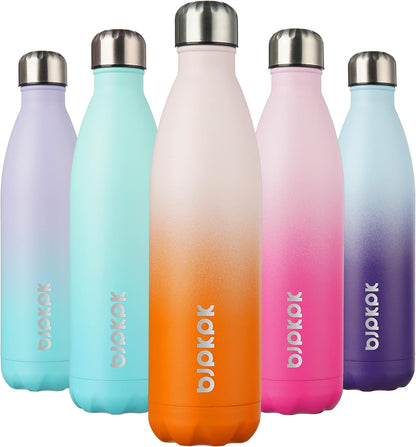 17Oz Insulated Stainless Steel Water Bottles,Sports Water Bottles Keep Cold for 24 Hours and Hot for 12 Hours,Bpa Free for Travel,Goldenrod