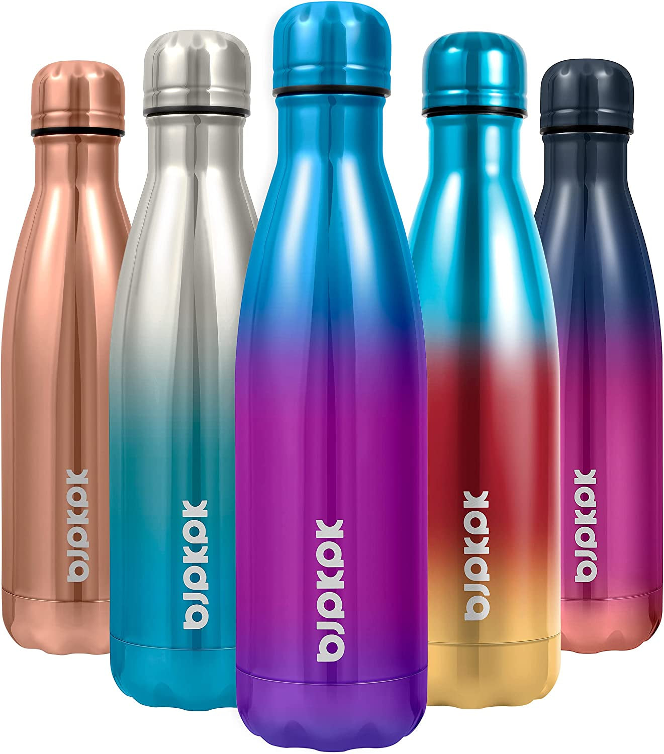 17Oz Insulated Stainless Steel Water Bottles,Sports Water Bottles Keep Cold for 24 Hours and Hot for 12 Hours,Bpa Free for Travel,Brick Red