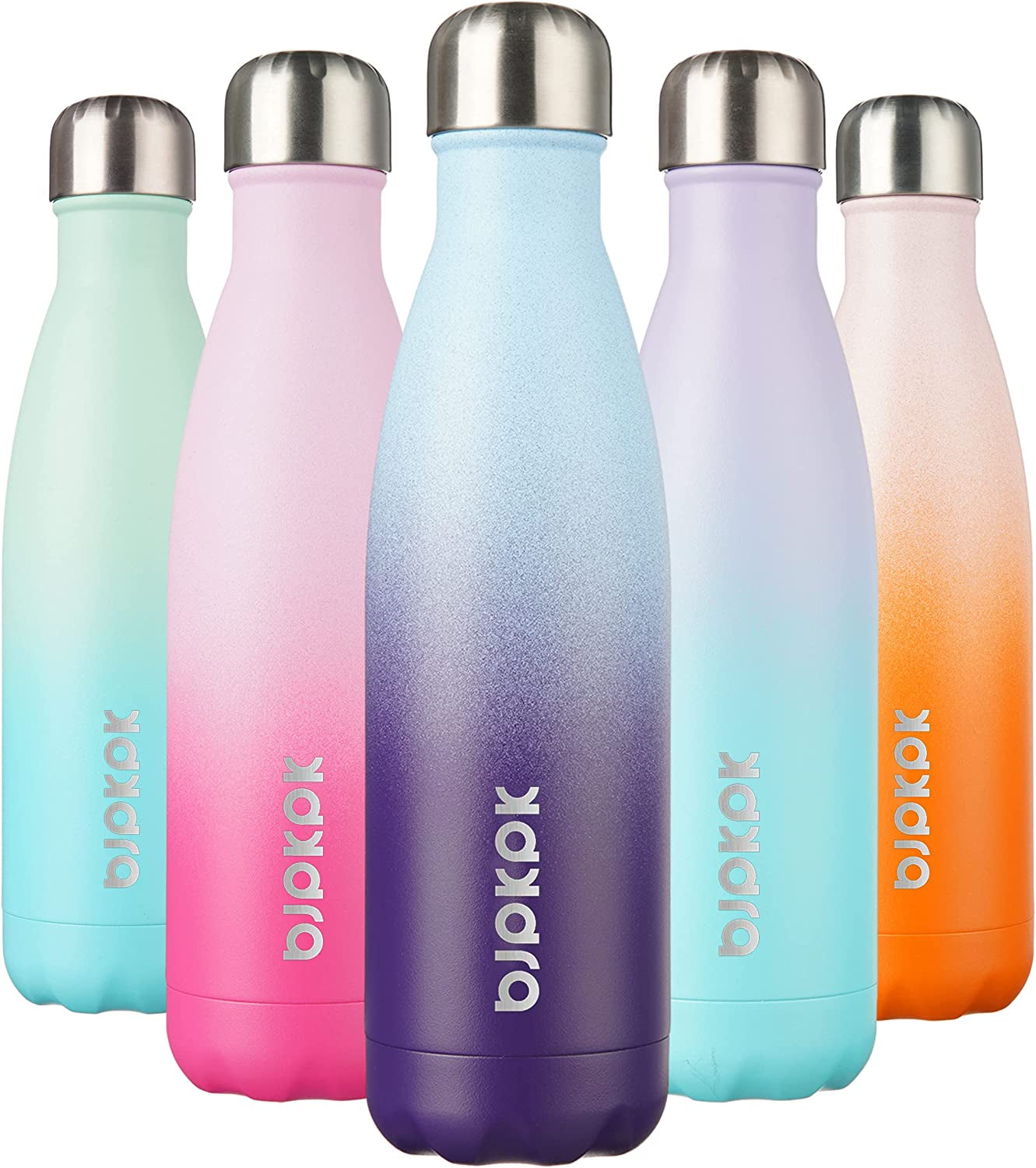 17Oz Insulated Stainless Steel Water Bottles,Sports Water Bottles Keep Cold for 24 Hours and Hot for 12 Hours,Bpa Free for Travel,Goldenrod