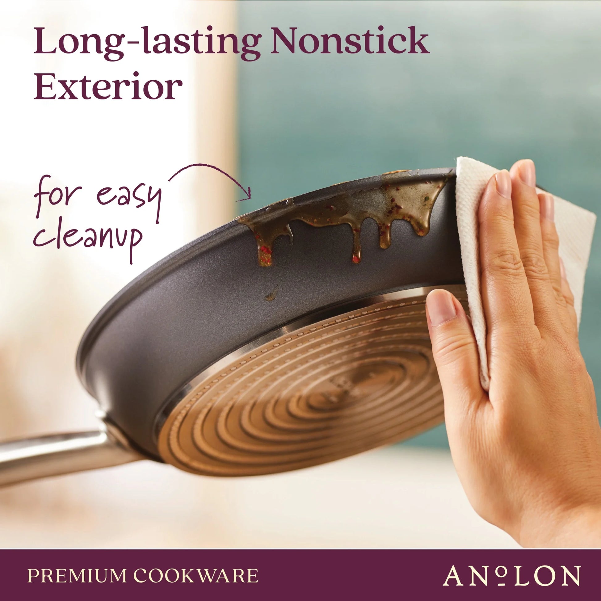 Accolade 12 Piece Nonstick Pots and Pans, Moonstone