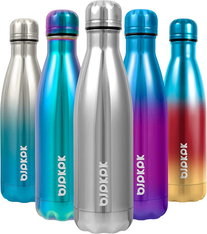 17Oz Insulated Stainless Steel Water Bottles,Sports Water Bottles Keep Cold for 24 Hours and Hot for 12 Hours,Bpa Free for Travel,Goldenrod