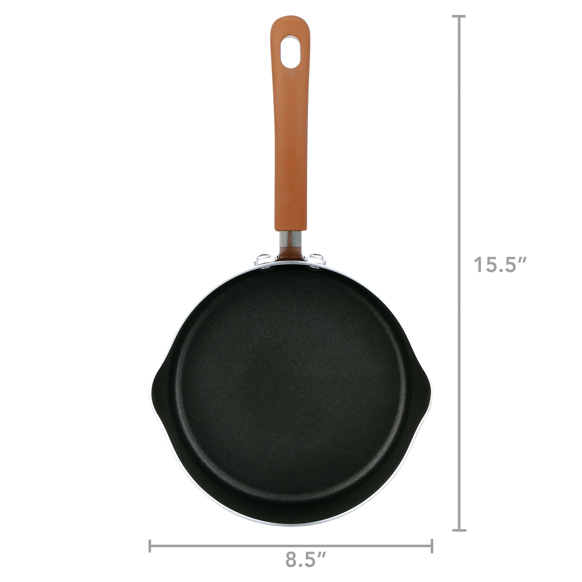 17 Piece Non-Stick Cookware Set, Pots & Pans with Foldable Knob, Space Saving, Stackable, Nylon Tools Set, Induction Base, Brown