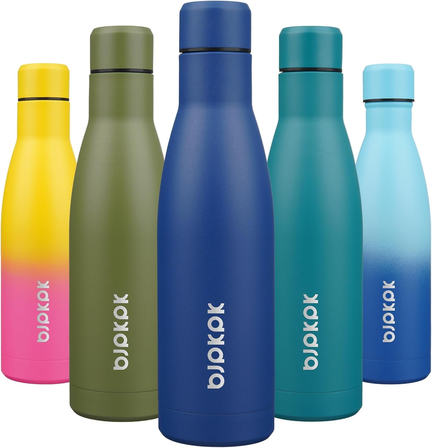 17Oz Insulated Stainless Steel Water Bottles,Sports Water Bottles Keep Cold for 24 Hours and Hot for 12 Hours,Bpa Free for Travel,Goldenrod
