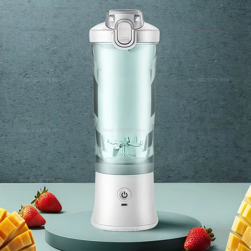 Portable Multifunction Mixer USB Rechargeable Electric Juicer 600Ml Quick Crushing Mixer 2000Mah for Milkshakes and Juice