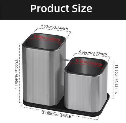 360° Rotation Utensil Holder Multifunctional Storage Bucket Fork Storage Rack Chopsticks Cage Kitchen Accessories Organizer